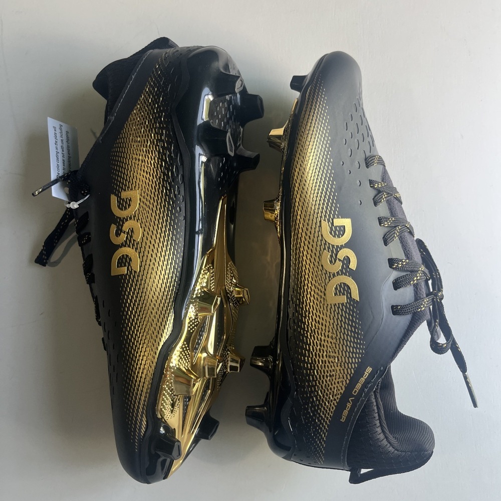 DSG Kids' Speed Viper Multi Sport Cleats Black/Gold Size 4.5 kids NWT Soccer